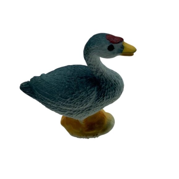 Vtg Miniature Farm Animal Figurine Set Lot of 7 Goat Chickens Goose Duck Cow - Picture 10 of 12